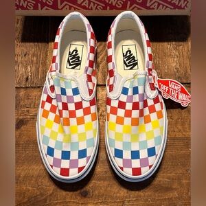 Vans Classic Slip-O Rainbow Checkerboard